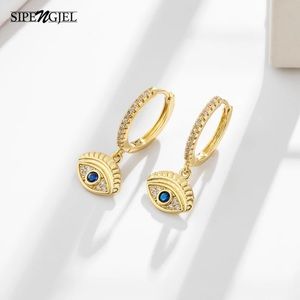 18k Gold Plated Evil Eye Drop Earrings